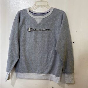 Champion Gray Crewneck Sweater Classic Design